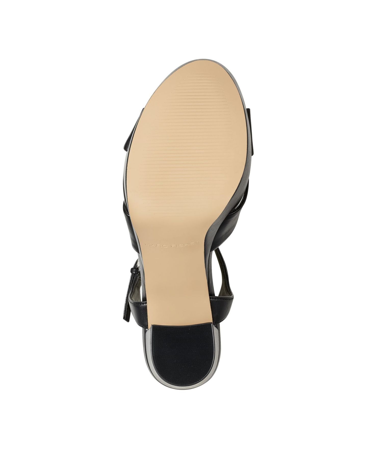 Женские сандалии Marc Fisher Deren High Block Heel Platform, цвет: Чёрный гладкий — фото 5