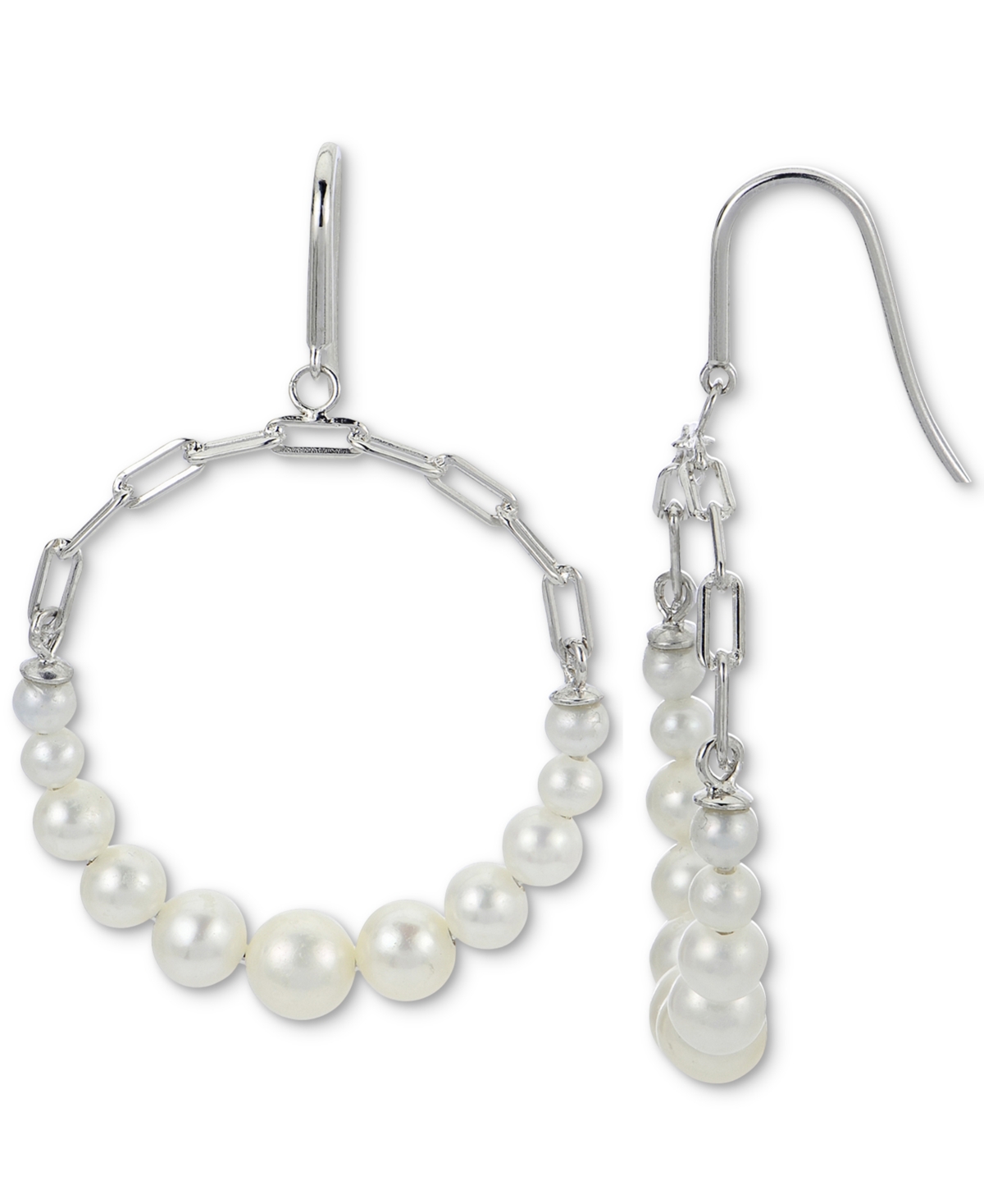 Macy's Cultured Freshwater Pearl (3-1/2 In Sterling Silver