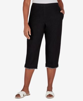 Alfred Dunner Plus Size Portofino Fringe Trim Capri Pants Macy's