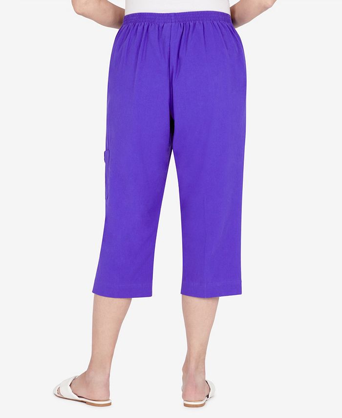 Alfred Dunner Womens Tummy Control Casual Capri Pants