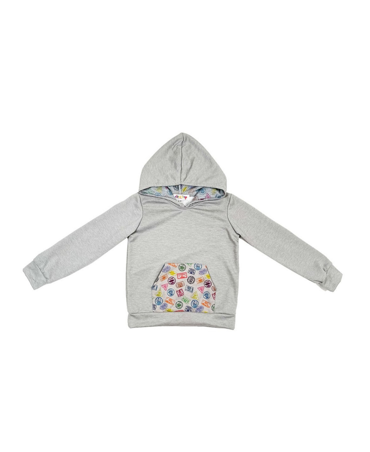Shop Mixed Up Clothing Toddler Boys Passport Pullover Hoodie In Medium Gray