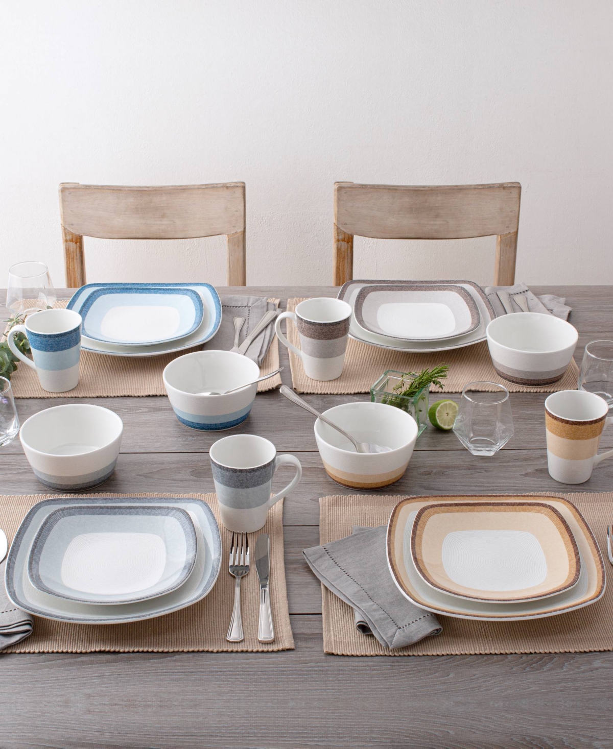 Noritake Colorscapes Layers 4 Piece Square Place Setting