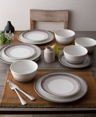 Colorscapes Canyon Layers 12 Piece Coupe Dinnerware Set