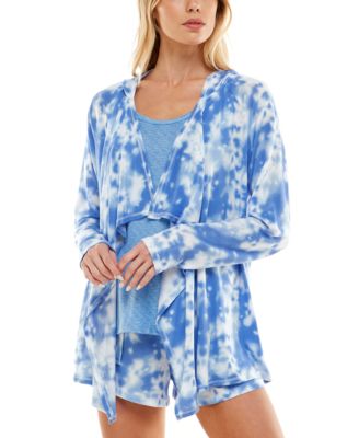 Roudelain - Whisper Luxe Hooded Cardigan, Tank Top & Shorts Pajama Set