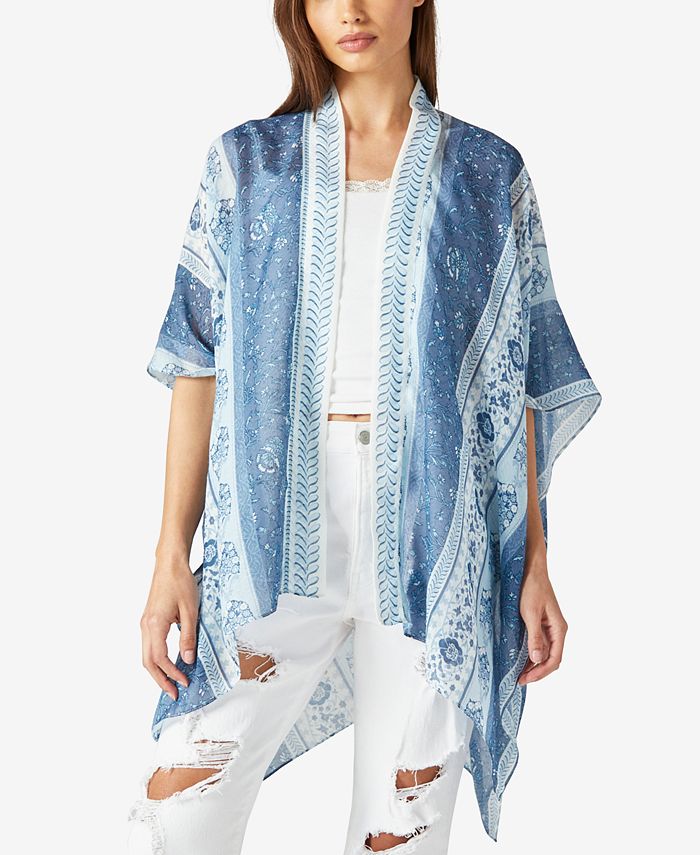 Lucky Brand Printed Lightweight Kimono Top Macy s