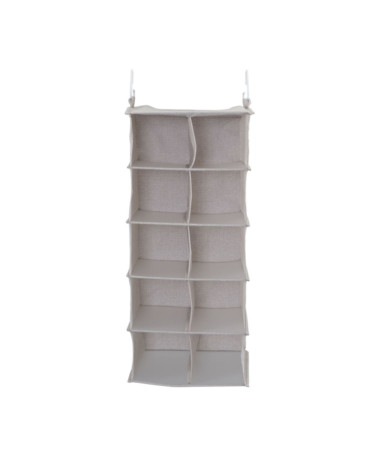 10-Pocket Hanging Shoe Organizer - Silver-Tone
