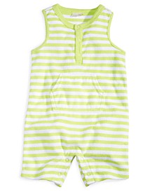 Baby Boys Stripe-Print Terrycloth Romper, Created for Macy's 