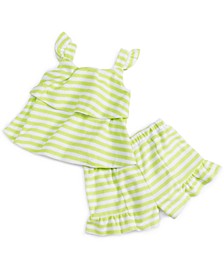 Toddler Girls Striped Terry Top & Shorts Set, Created for Macy's 