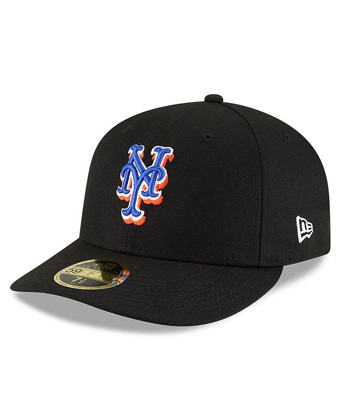 New York Mets New Era Jersey 59FIFTY Fitted Hat - Black