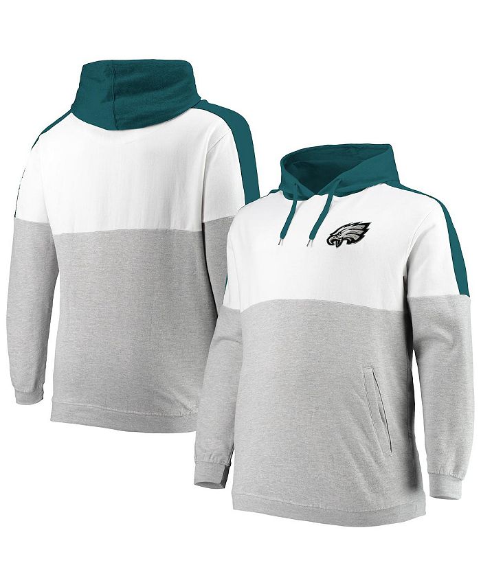 Profile Men's Midnight Green, Heather Gray Philadelphia Eagles Big and Tall  Team Logo Pullover Hoodie