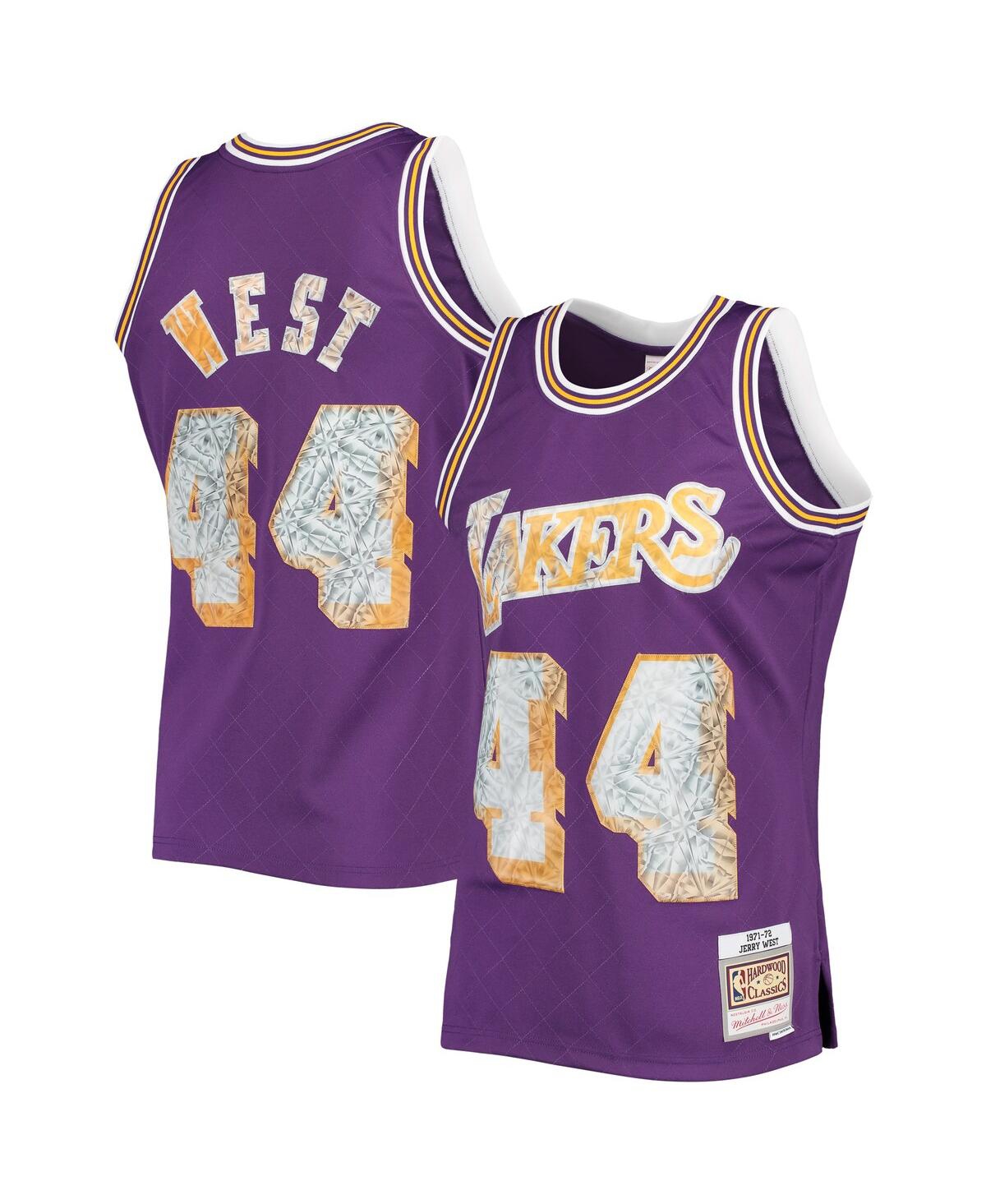 Men's Mitchell & Ness Jerry WestLos Angeles Lakers 1971-72 Hardwood Classics 75th Anniversary Diamond Swingman Jersey - Purple