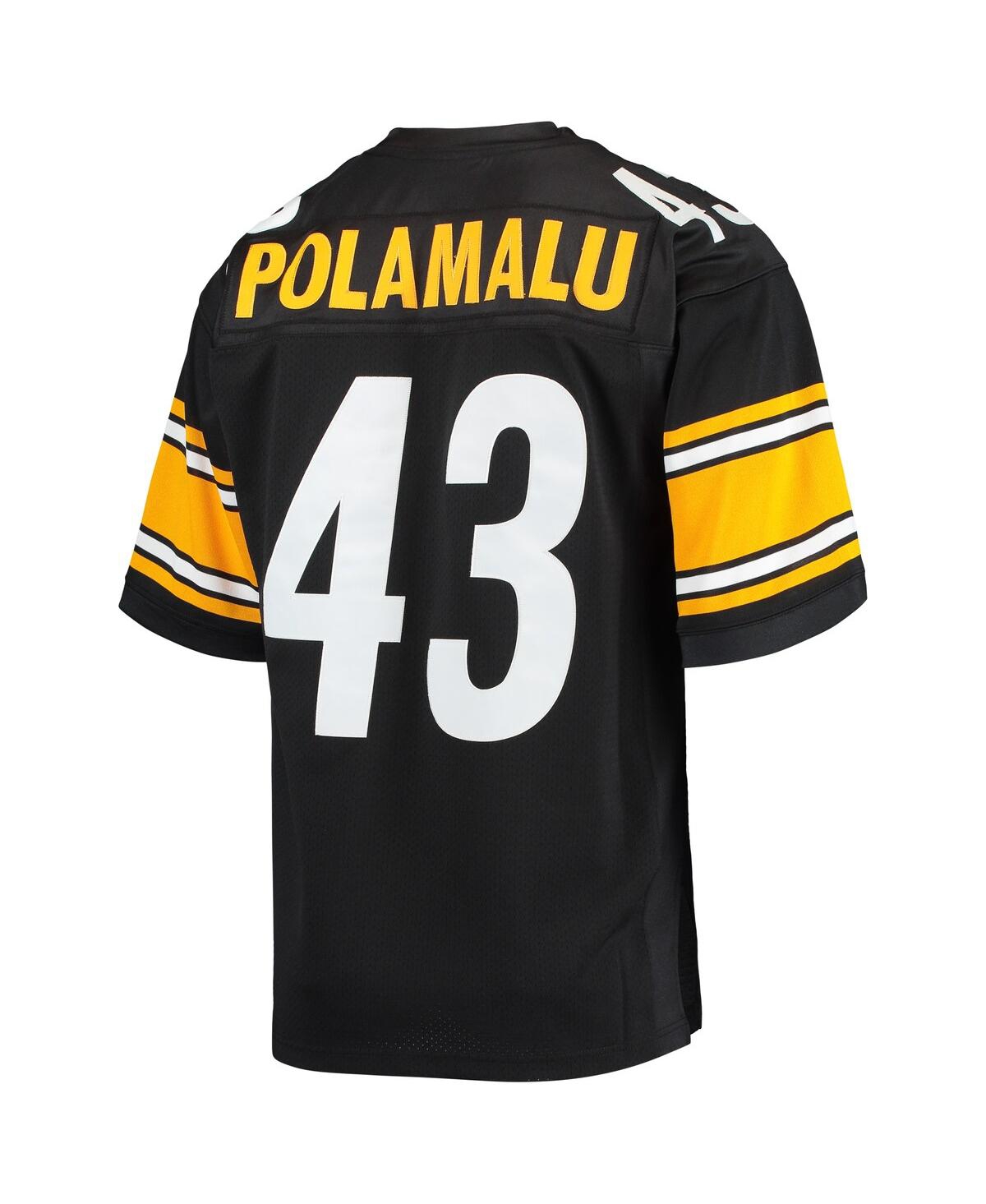 Men's Mitchell & Ness Troy PolamaluPittsburgh Steelers 2007 Authentic Retired Player Jersey - Black