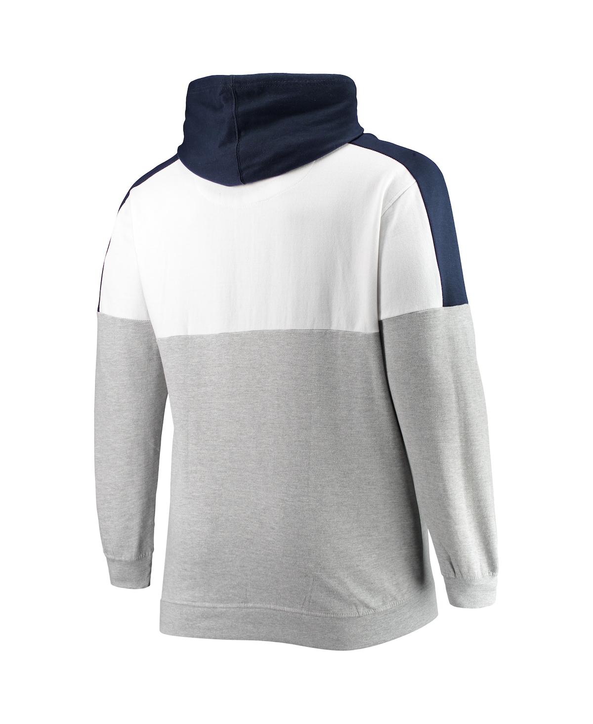 Men's Heather Gray New England Patriots Big and Tall Team Logo Pullover Hoodie - Heathered Gray