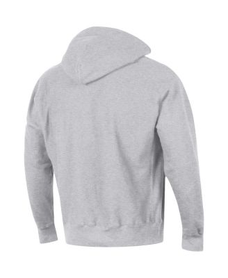 Men's Heather Gray Miami Hurricanes Team Arch Reverse Weave Pullover Hoodie