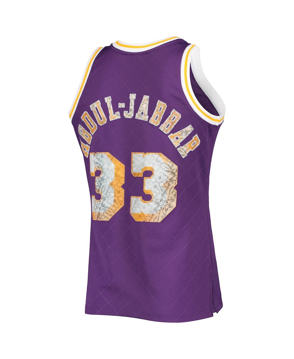 Men's Mitchell & Ness Kareem Abdul-JabbarLos Angeles Lakers 1983-84 Hardwood Classics 75th Anniversary Diamond Swingman Jersey - Purple
