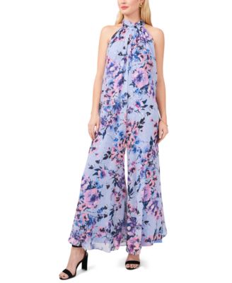 MSK Petite Floral-Print Wide-Leg 