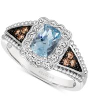 Levian aquamarine ring shop with chocolate diamonds