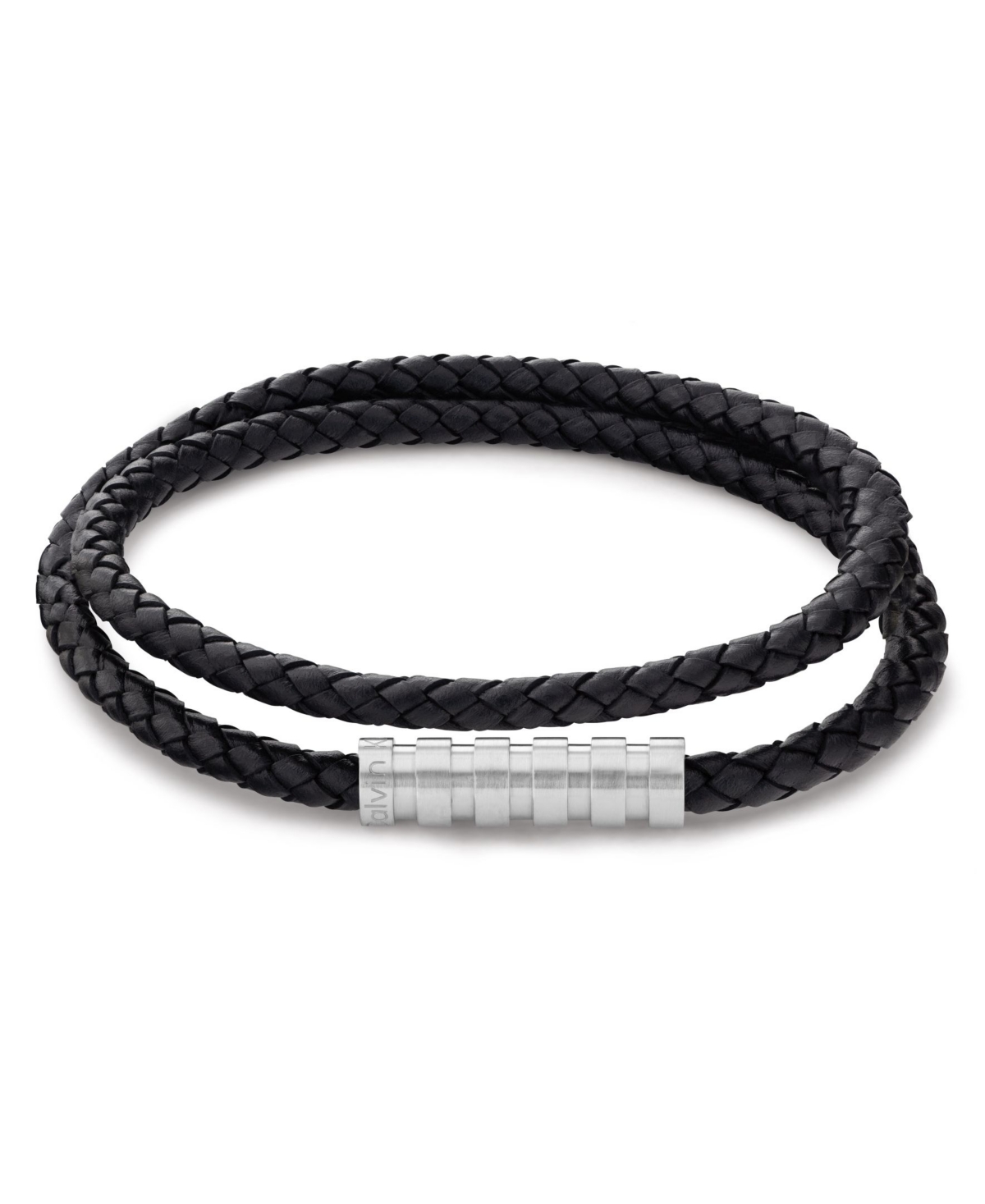 Men's Tan Leather Bracelet - Black