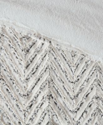 Adelyn Faux Fur 3-Pc. Duvet Cover Set, Full/Queen