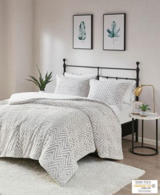 Adelyn Faux Fur 3-Pc. Duvet Cover Set, King