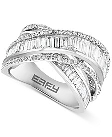 EFFY® Diamond Baguette Crossover Statement Ring (2-1/4 ct. t.w.) in 14k White Gold