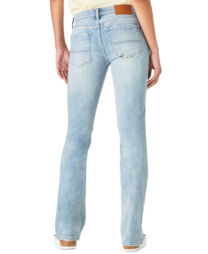 Lucky Brand Mid-Rise Bootcut Ripped Jeans - Macy's
