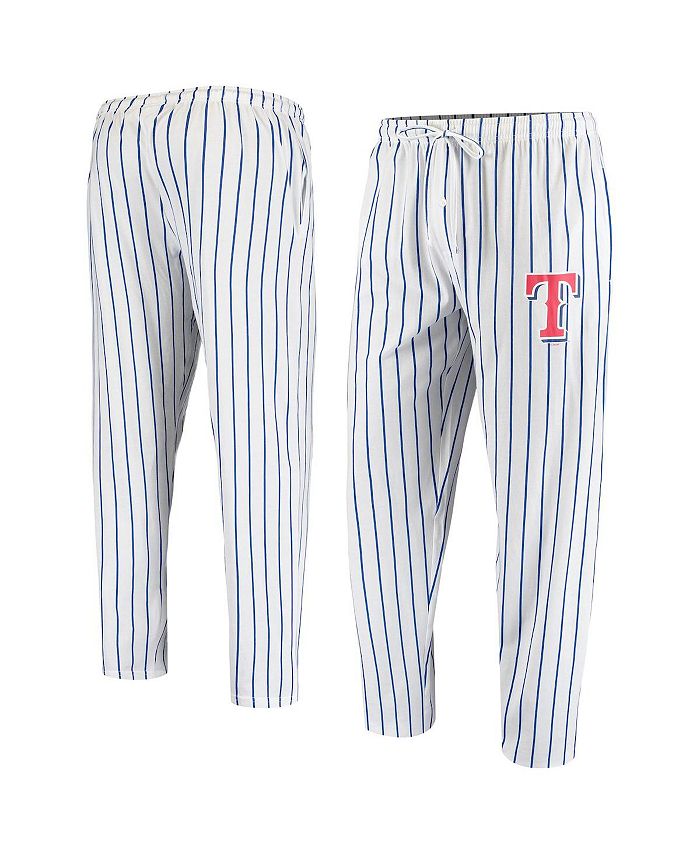 Concepts Sport Men's White Texas Rangers Vigor Pinstripe Pants