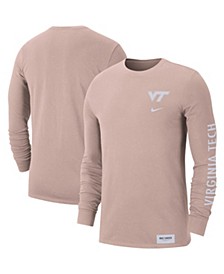 Men's Tan Virginia Tech Hokies 2-Hit Long Sleeve T-shirt