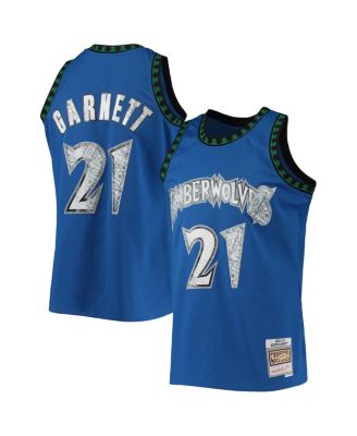 Mitchell Ness Men s Kevin Garnett Blue Minnesota Timberwolves 2003 04 Hardwood Classics 75th Anniversary Diamond Swingman Jersey Macy s