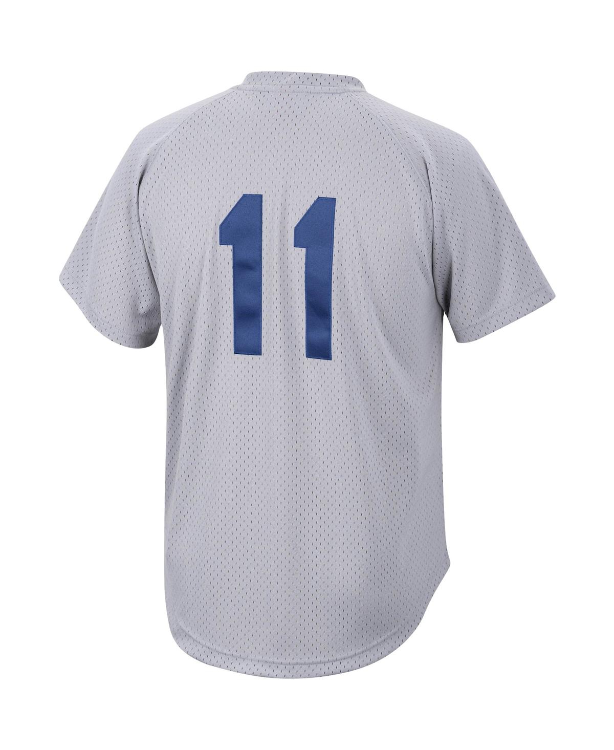 Men's Edgar MartinezSeattle Mariners Cooperstown Collection Mesh Batting Practice Jersey - Charcoal