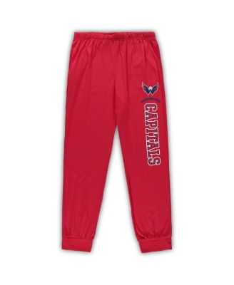 Men's Red Washington Capitals Big and Tall Pullover Hoodie and Joggers Sleep Set