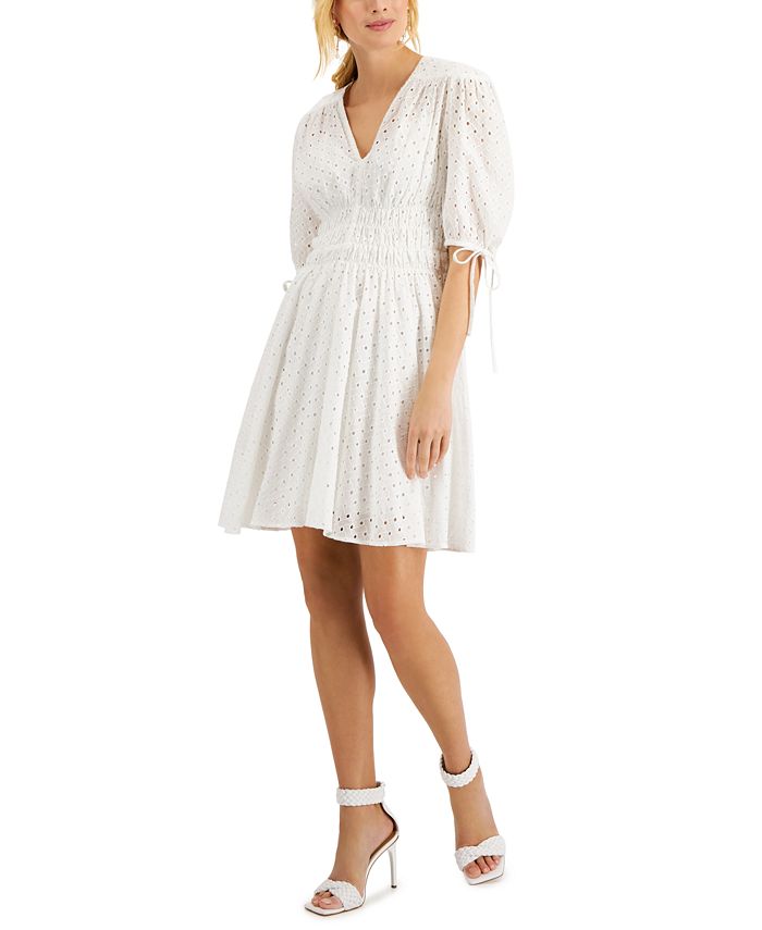 Women's Smocked-Waist Fit & Flare Dress