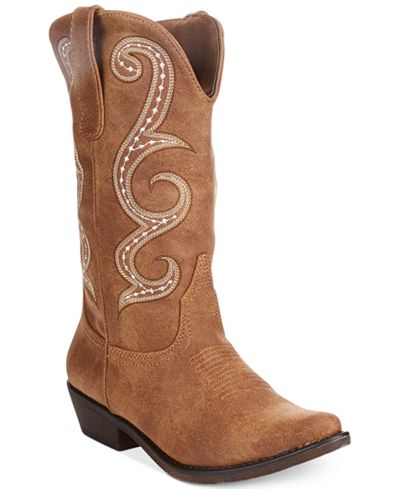 American Rag Dawnn Western Boots, Created for Macy's - Boots - Shoes ...
