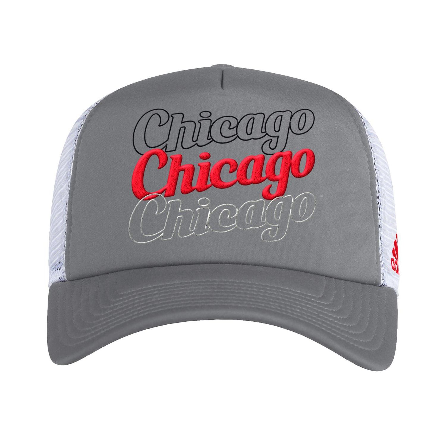 Women's Gray, White Chicago Blackhawks Foam Trucker Snapback Hat