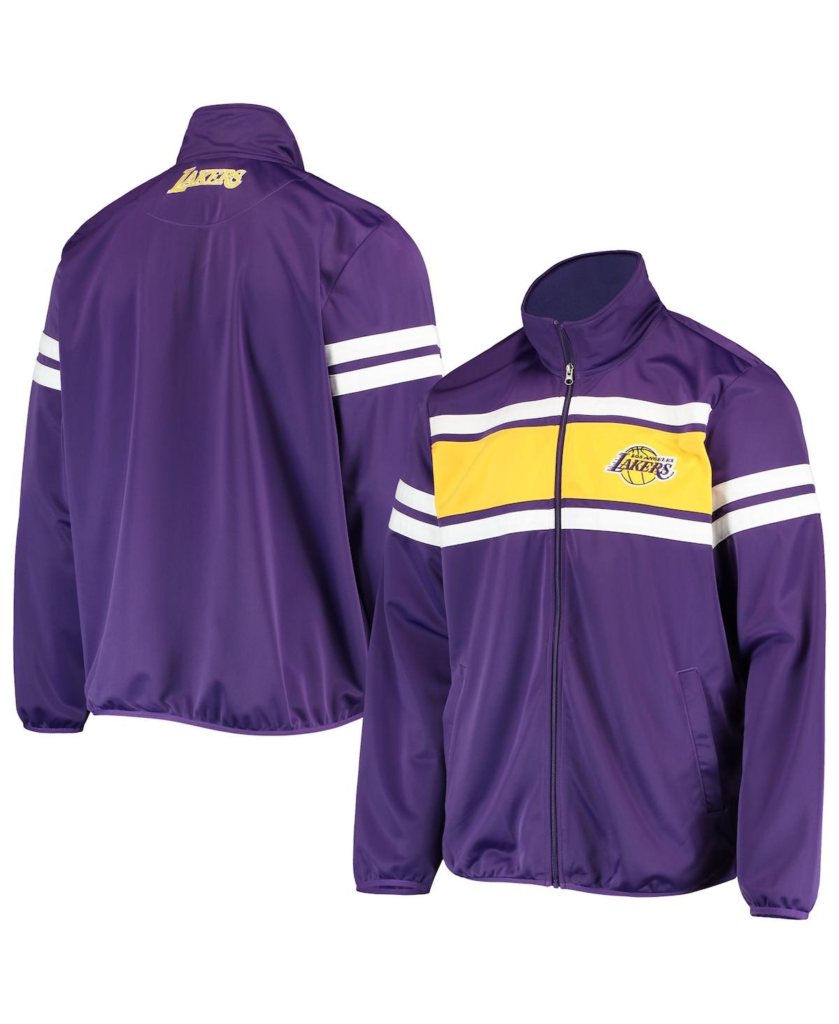 Men's G-iii Sports By Carl Banks Purple Los Angeles Lakers Power Pitcher Full-Zip Track Jacket - Purple