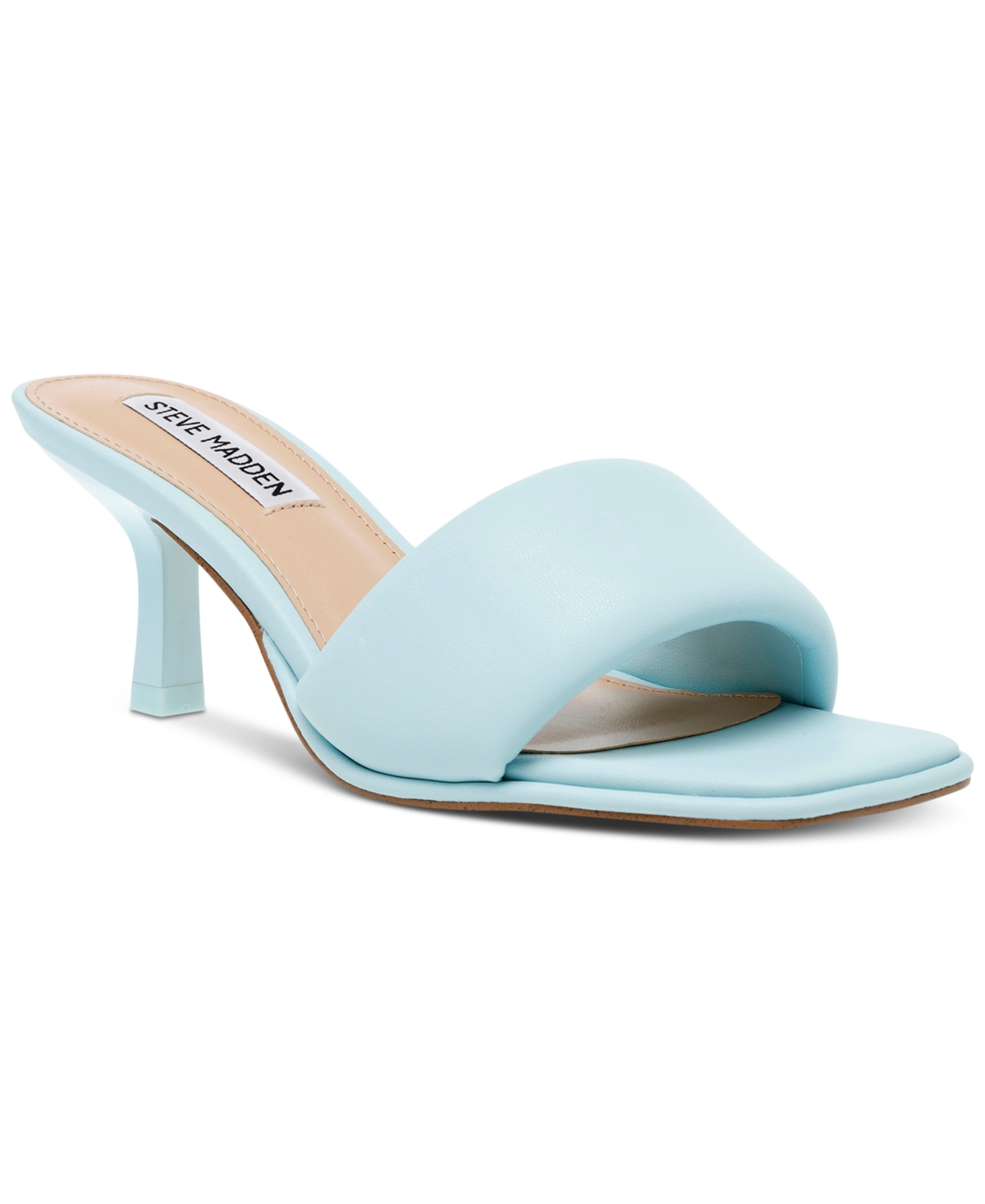 Women's Snazzy Soft-volume Kitten-heel Slide Sandals In Light Blue