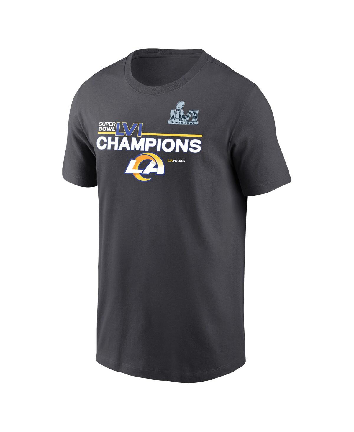 Men's NikeLos Angeles Rams Super Bowl Lvi Champions Roster T-shirt - Anthracite