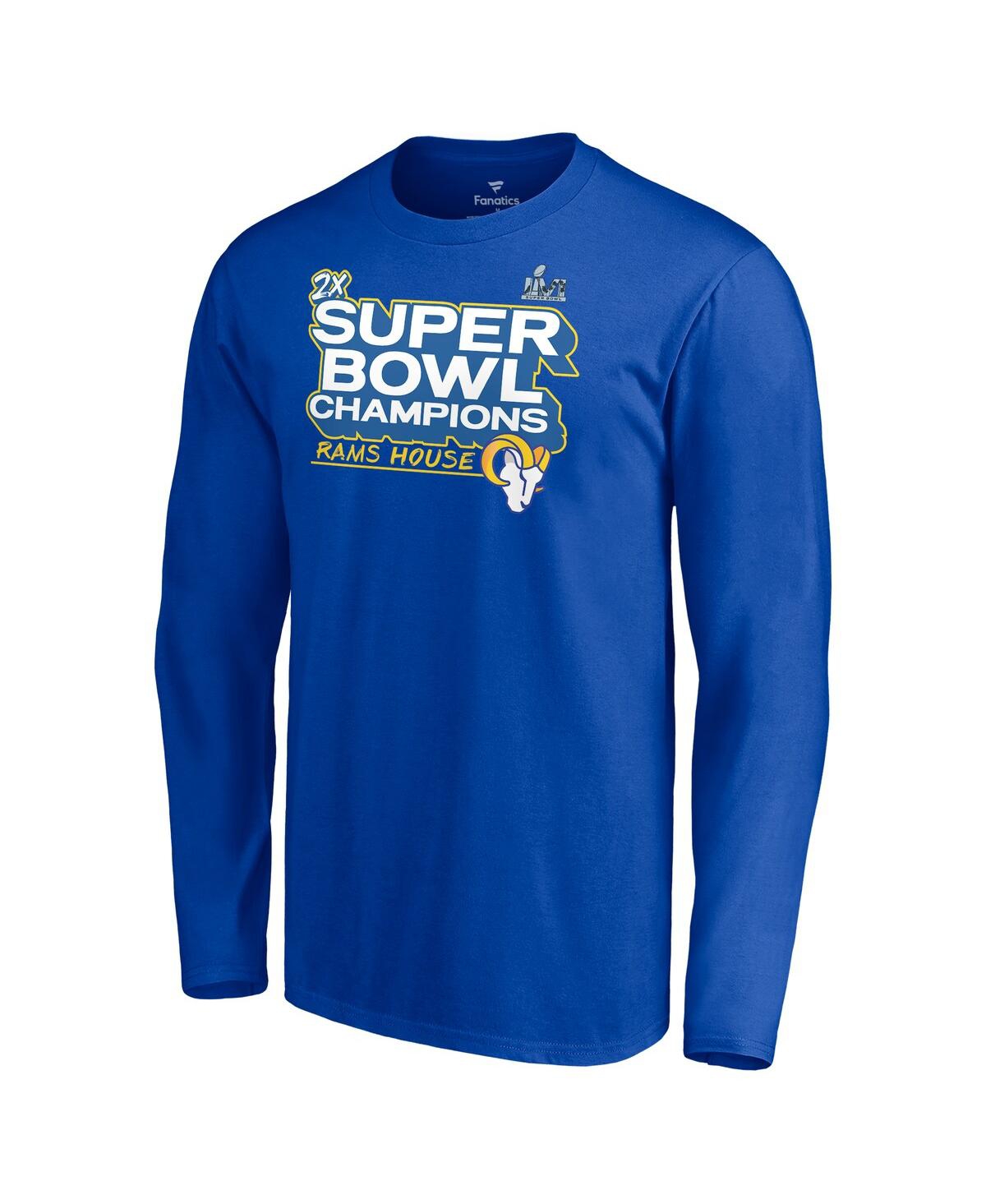 Men's FanaticsLos Angeles Rams Super Bowl Lvi Champions Big Tall Parade Long Sleeve T-shirt - Royal