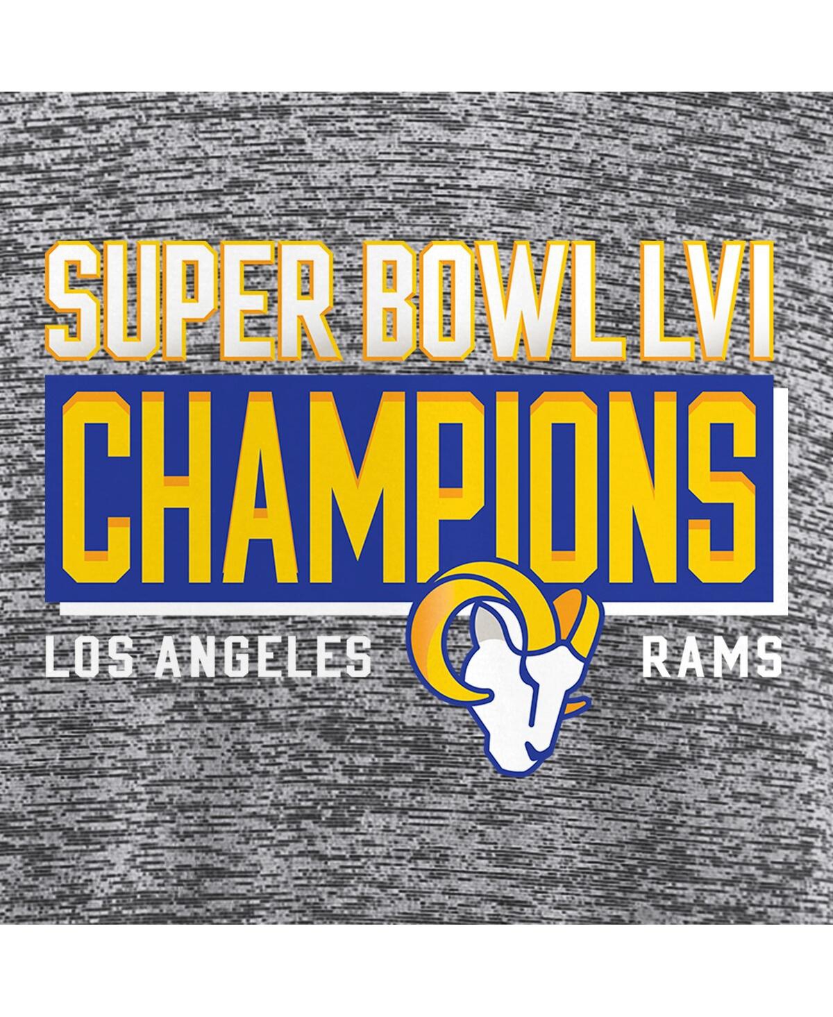 Men's FanaticsLos Angeles Rams Super Bowl Lvi Champions Stacked Depth T-shirt - Gray