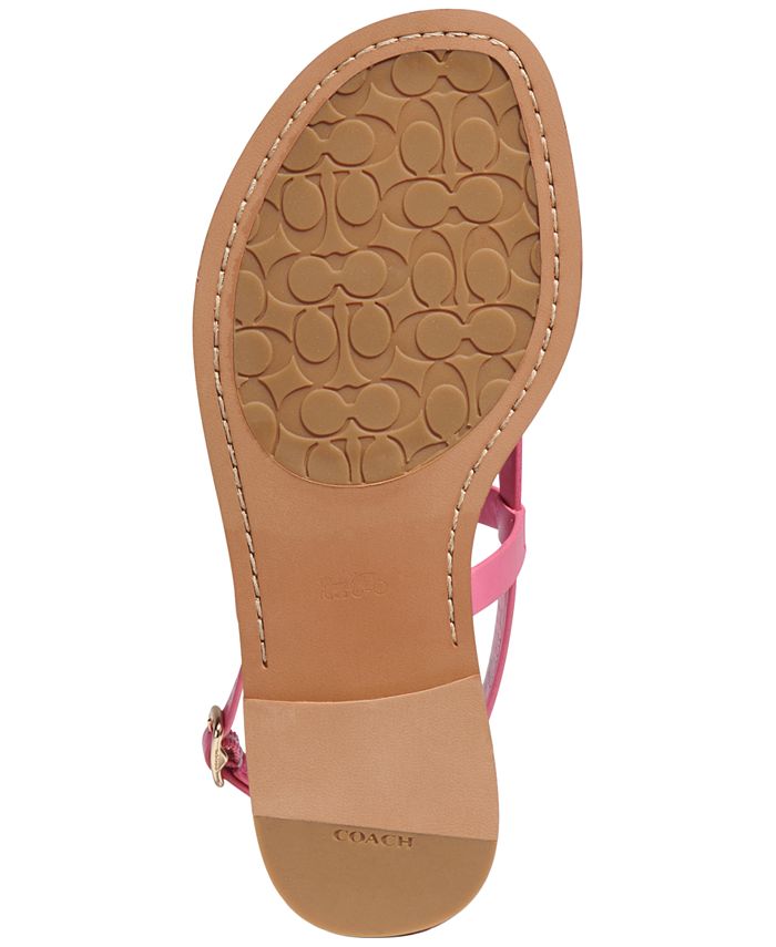 COACH Women's Josie Strappy Flat Sandals & Reviews Sandals Shoes