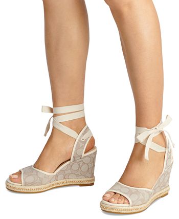 Women's Page Signature Ankle-Tie Wedge Sandals