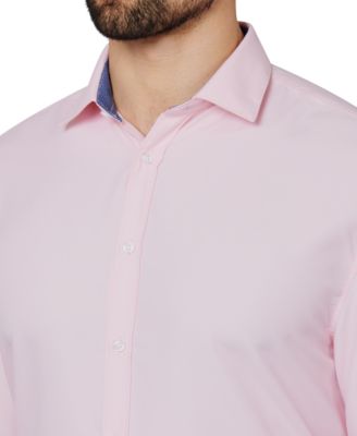 Men's Regular Fit Solid Wrinkle Free Performance Dress Shirt