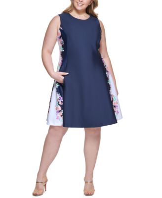 DKNY Plus Size Printed Sleeveless Fit 