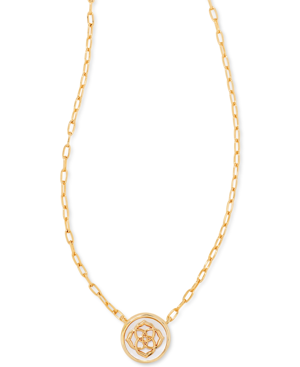 Kendra Scott Medallion Stamped Gemstone 19" Adjustable Pendant Necklace