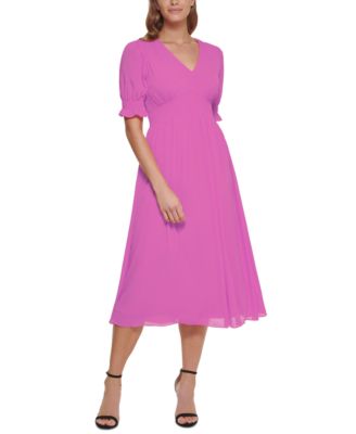 macys midi dresses with sleeves