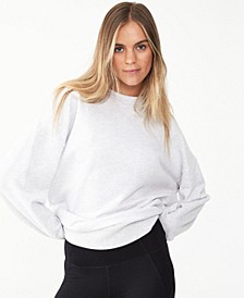 Women's Plush Oversized Crew Neck Sweatshirt