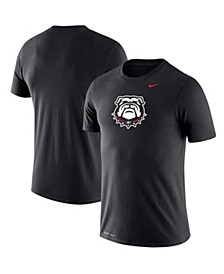 Men's Black Georgia Bulldogs School Logo Legend Performance T-shirt