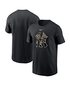 Men's Black New York Yankees Team Camo Logo T-shirt
