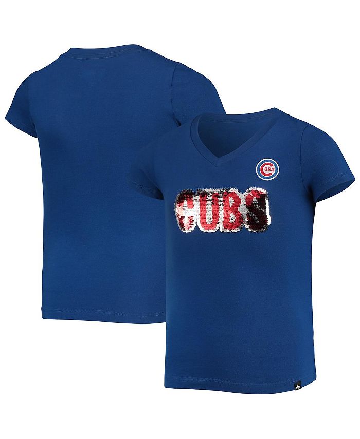 New Era Heathered Royal Chicago Cubs Hoodie T-Shirt