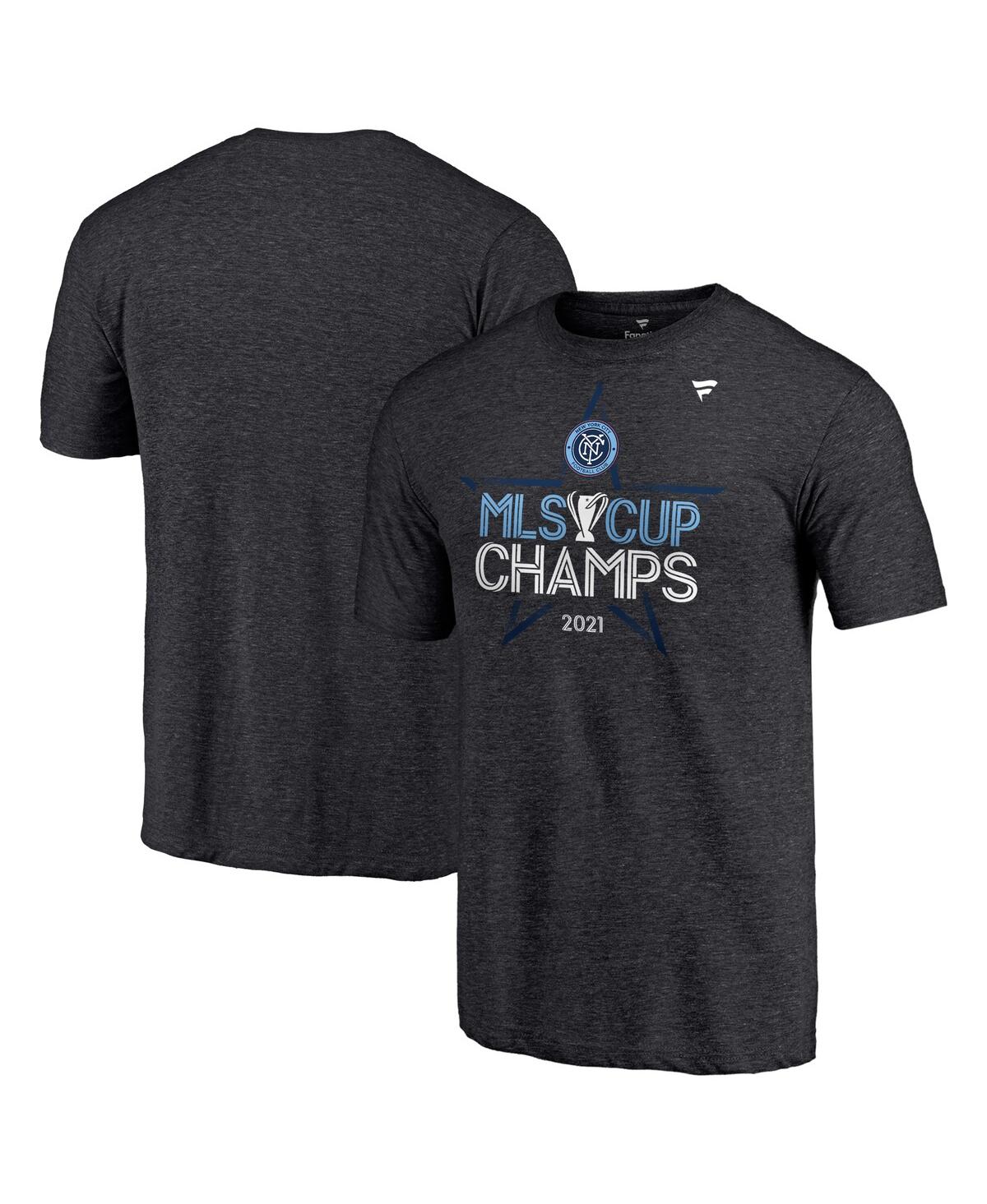 Men's FanaticsNew York City Fc 2021 Mls Cup Champions Locker Room T-shirt - Heathered Charcoal